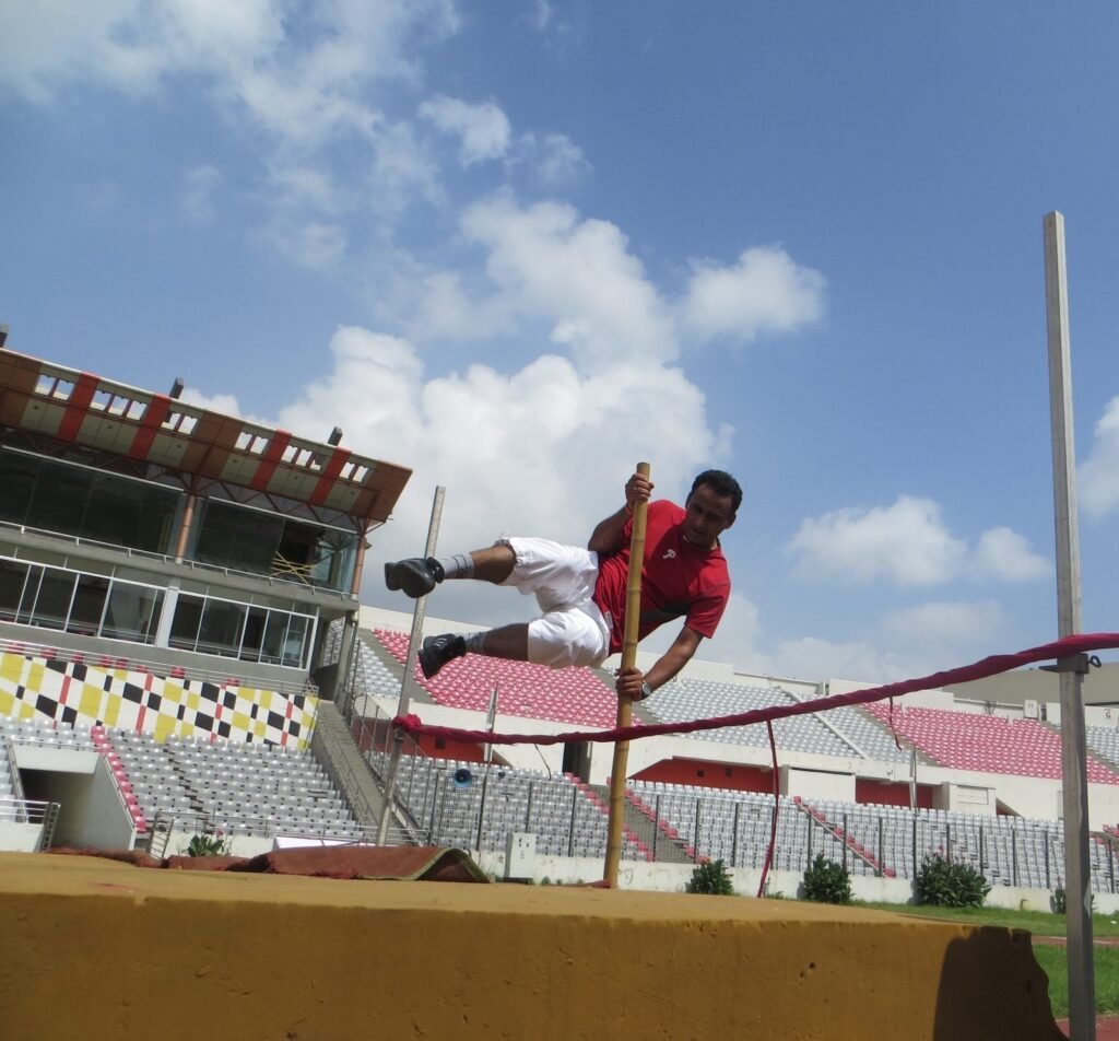 Applied coaching clinic on a sports track